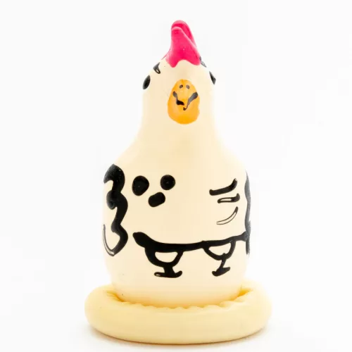 Condomerie Cocky Rooster kézzel festett díszóvszer