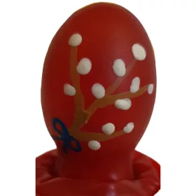 Condomerie vörös tojás kézzel festett díszóvszer