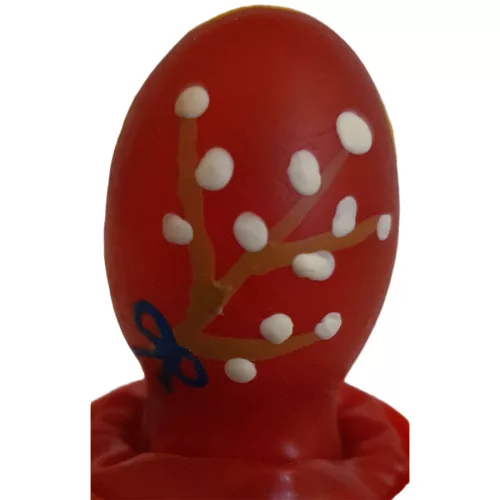 Condomerie vörös tojás kézzel festett díszóvszer