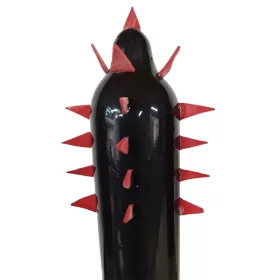 Condomerie fekete kaktusz kézzel festett díszóvszer - XL