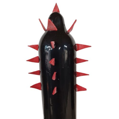 CONDOMERIE – kézzel festett XL méretű óvszer, fekete kaktusz