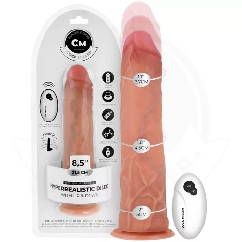 COCK MILLER – hiperrealisztikus dildó távirányítóval, 21,5 cm