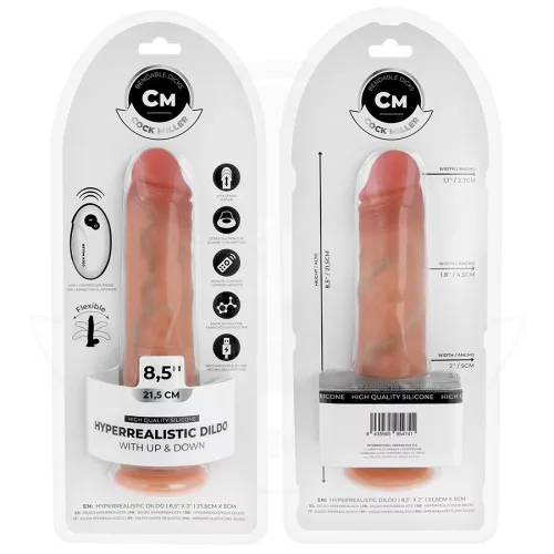 COCK MILLER – hiperrealisztikus dildó távirányítóval, 21,5 cm