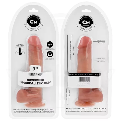 COCK MILLER – hiperrealisztikus mozgatható dildó 17,8 cm