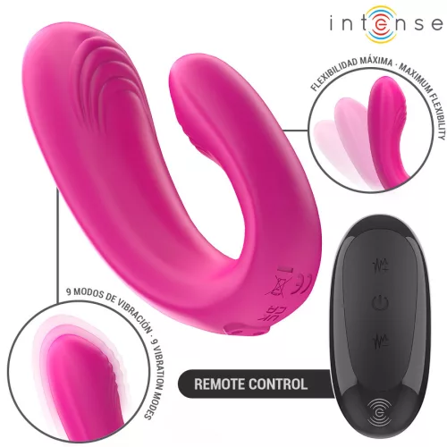 INTENSE – dupla U-alakú vibráló stimulátor távirányítóval