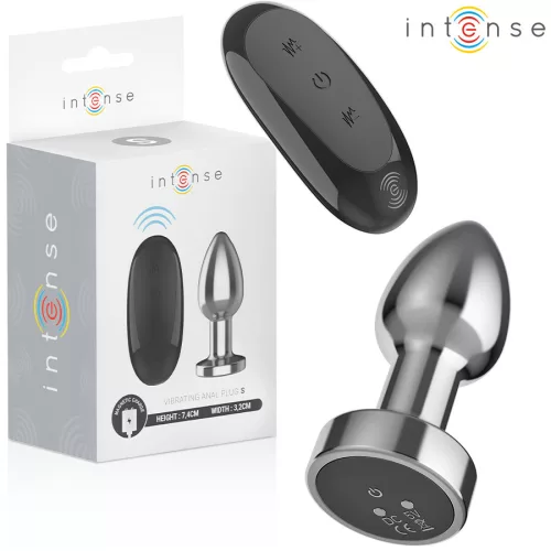 INTENSE – fém anális vibrátor távirányítóval, 10 rezgésmóddal