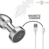 INTENSE – fém anális vibrátor távirányítóval, 10 rezgésmóddal