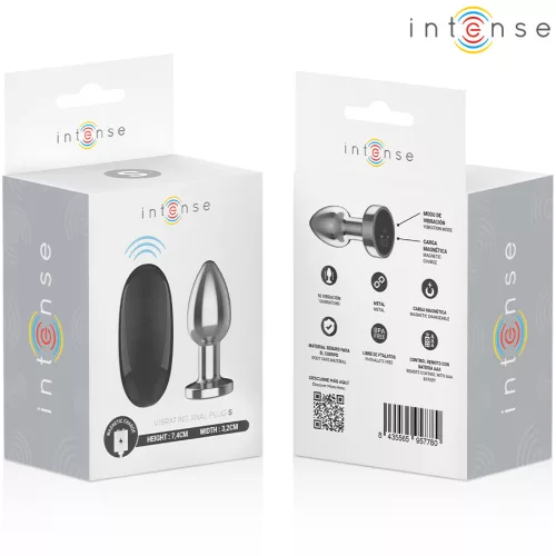 INTENSE – fém anális vibrátor távirányítóval, 10 rezgésmóddal
