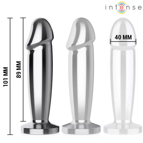 INTENSE – fém anál plug 10 vibrációval távirányítóval