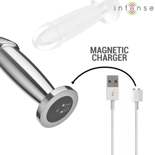 INTENSE – fém anál plug 10 vibrációval távirányítóval