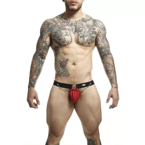 MOB - DNGEON RED – láncos férfi jockstrap (egy méret)