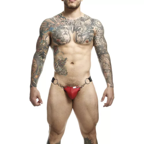 MOB – szenvedélyes DNGEON jockstrap, piros, egy méret