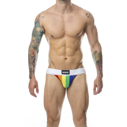 MOB – klasszikus szivárvány jockstraps, S méret