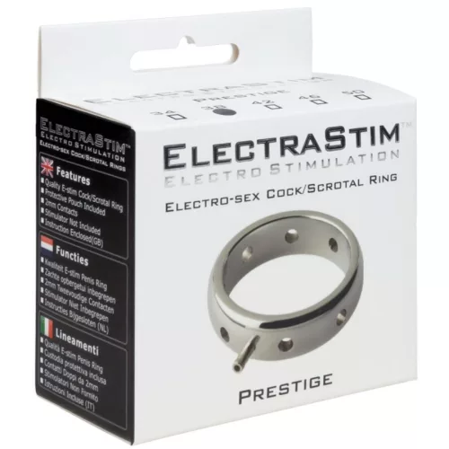 ELECTRASTIM – prémium elektrosokk fém péniszgyűrű 42 mm
