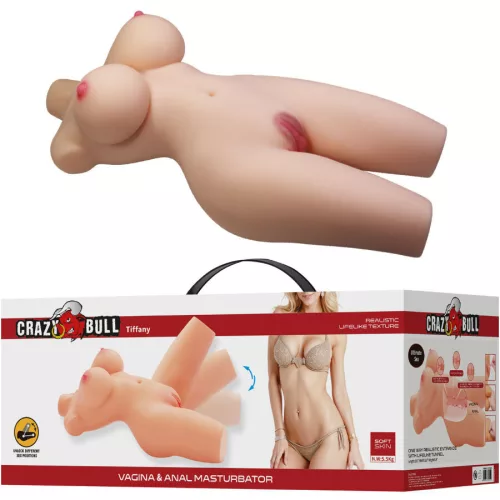 Crazy Bull Tiffany női torzó maszturbátor - vagina- és anális nyílással, 5,5kg