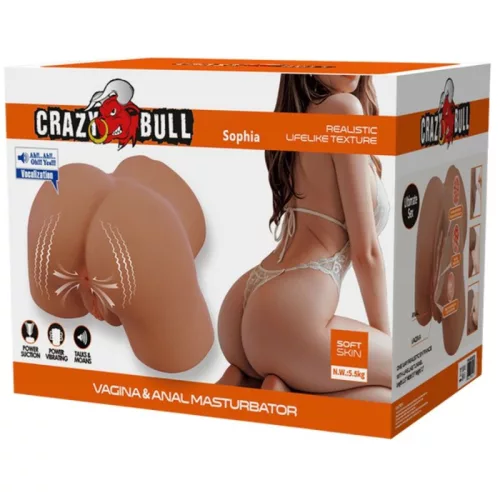 Crazy Bull Geriann popó maszturbátor vibrációval és hanghatással - 5,5kg