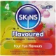 SKINS Multi Flavors ízesített óvszerválogatás - 4 db