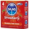 SKINS - eper aromájú prémium óvszer 4 db-os csomagban