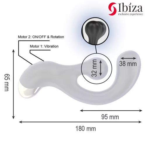 Ibiza – vibráló és forgó stimuláló eszköz