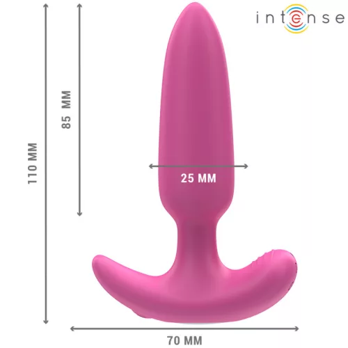 INTENSE – 10 funkciós vibráló rózsaszín análplug távirányítóval