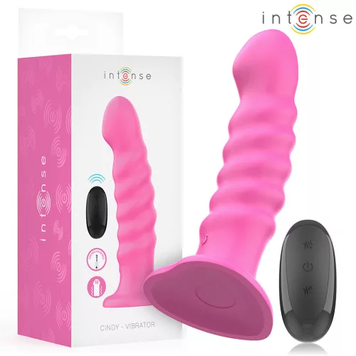 INTENSE Cindy – kanyargós dizájnyú L méretű vibrátor távirányítóval