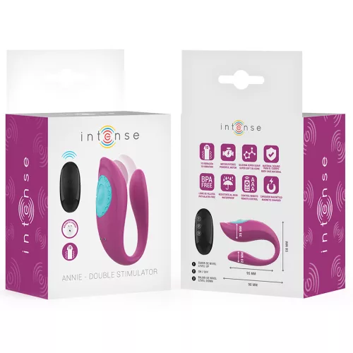INTENSE - Annie U-alakú vibrátor és izgató távirányítóval