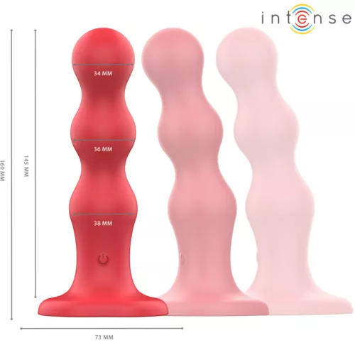 INTENSE Cody – piros távirányítós vibrátor szívókoronggal