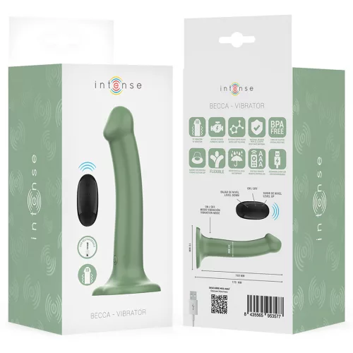 INTENSE Becca – zöld távirányítós vibrátor tapadókoronggal