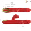 INTENSE Thalia – vibráló és döfő piros intim masszírozó