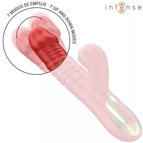 INTENSE Thalia – vibráló és döfő piros intim masszírozó