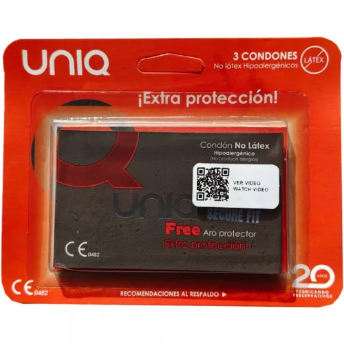 Uniq óvszer latexmentes védelem 3 darab 160 mm vastag ultravékony