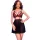 CHILIROSE – szexi fekete-piros babydoll prémium anyagból