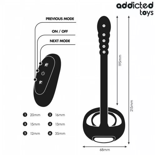 ADDICTED TOYS – vibráló péniszgyűrű távirányítóval