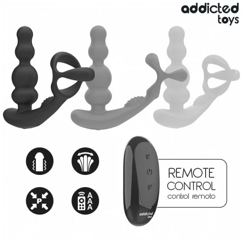 ADDICTED TOYS – forgó prosztata vibrátor távirányítóval