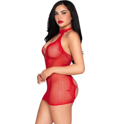 Leg Avenue – érzéki piros mini ruházat, egy méretben