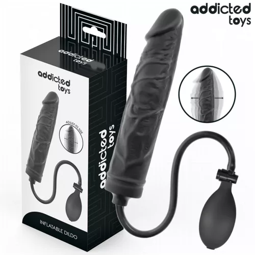Addicted Toys felfújható dildó állítható méret P-pont stimuláló szilikon