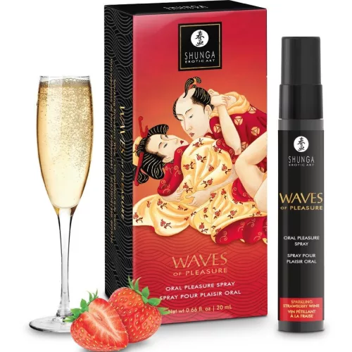 Shunga Waves of Pleasure orális spray - eperízű, 20ml