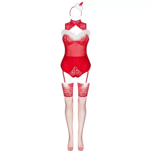LIVCO CORSETTI FASHION – érzéki testharisnya karácsonyi kiegészítővel