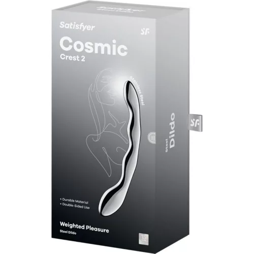 SATISFYER Cosmic Crest 2 – dupla végű fém dildó