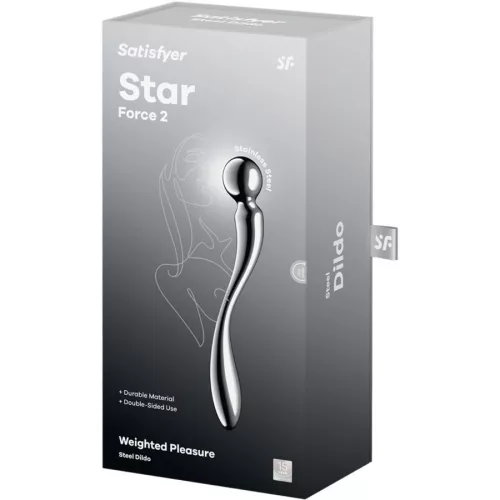SATISFYER - STAR FORCE 2 – prémium rozsdamentes acél dildó