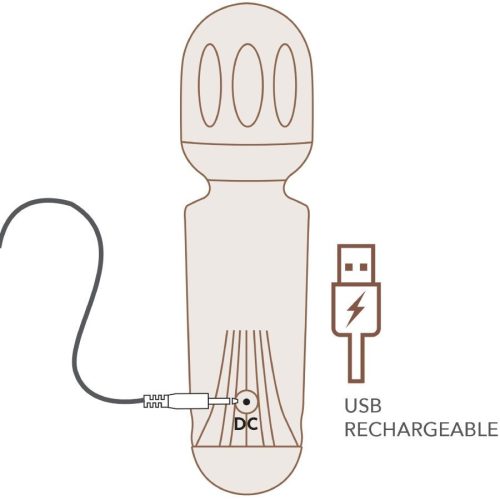 Rocks-Off Mini újratölthető masszírozó 16 funkció peónia rózsaszín