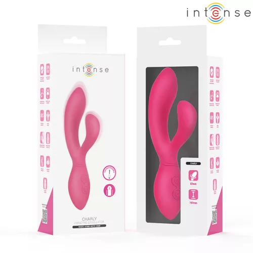Intense Vibrátor állítható, 7 mód, USB töltés 19,7 cm fekete