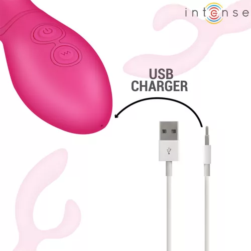 Intense Vibrátor állítható, 7 mód, USB töltés 19,7 cm fekete
