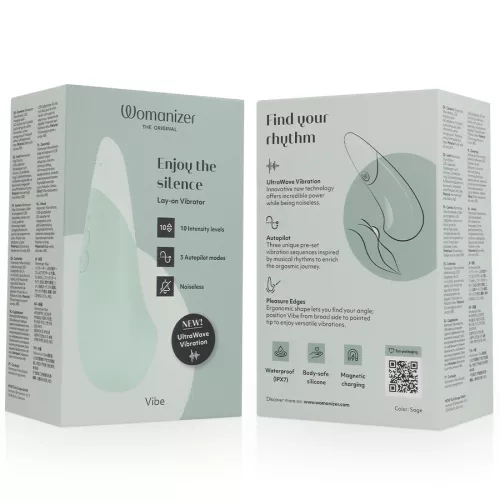 Womanizer Vibrátor UltraWave rezgés, csendes, vízálló zöld színű