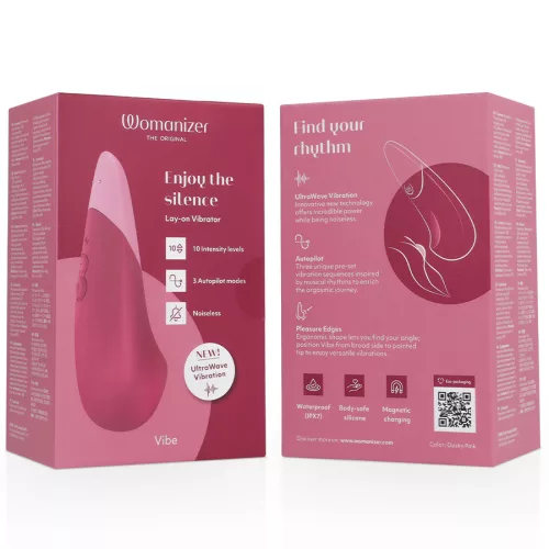 Womanizer Vibrátor UltraWave vibráció 10 fokozat IPX7 vízálló rózsaszín