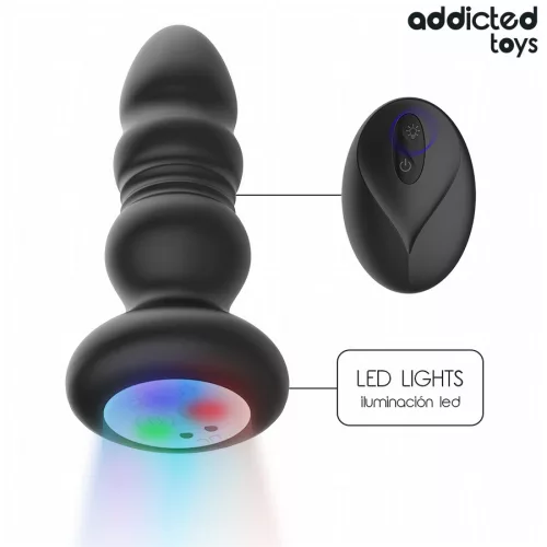 ADDICTED TOYS – forgó, vibráló anális dugó távirányítóval