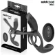 Addicted Toys Péniszgyűrű Kettős stimuláció, 10 rezgésmód, USB tölthető, vízálló, 17 cm fekete