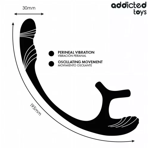 ADDICTED TOYS – vibráló análdugó herék stimulálóval