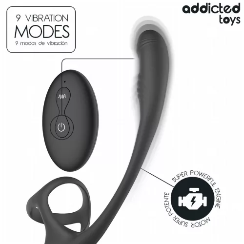 ADDICTED TOYS – vibráló análdugó herék stimulálóval