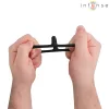 Intense Péniszgyűrű Tripla gyűrős, rugalmas 3,6 cm fekete